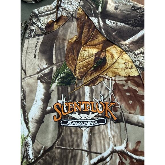 Scentlok Savanna Camo Hunting Full Zip Jacket Size Large Realtree 100 Polyester - Picture 3 of 5